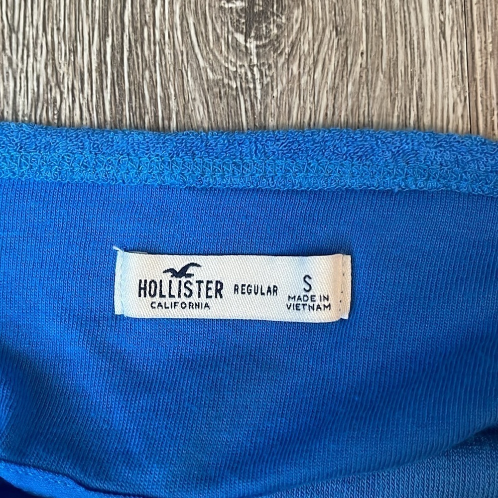 Hollister Blue Terry Halter Mini Dress size SMALL summer vacation beach - Picture 4 of 6